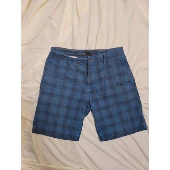 The North Face‎ Size 34 Blue Plaid Relaxed Fit Kiking Cargo Pocket - Picture 1 of 7